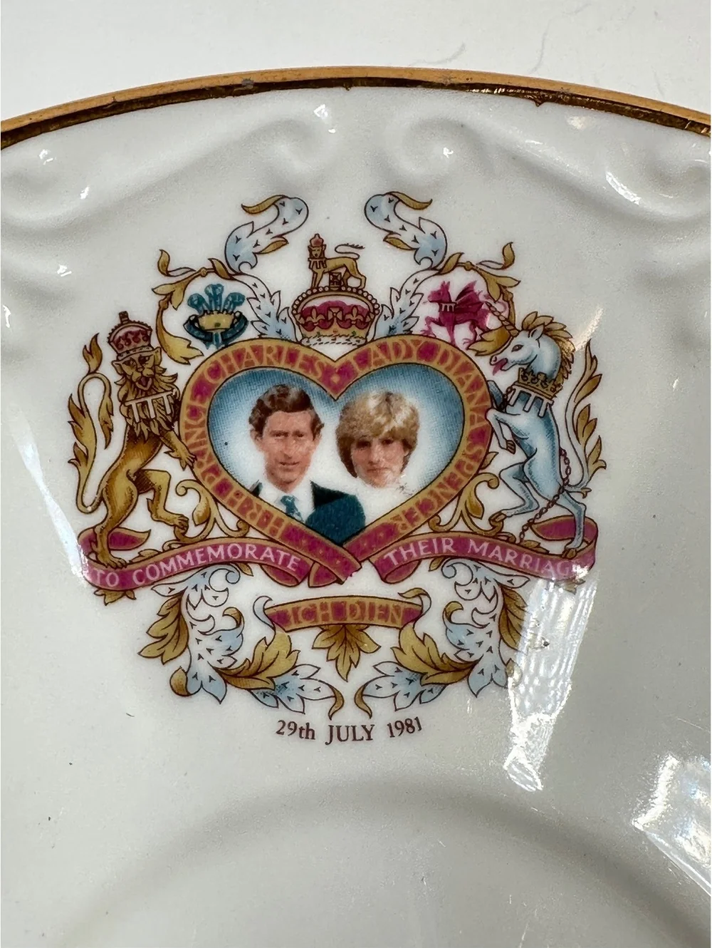 VTG 1981 Prince Charles Lady Diana Wedding Teacup Saucer Canadian Classic China